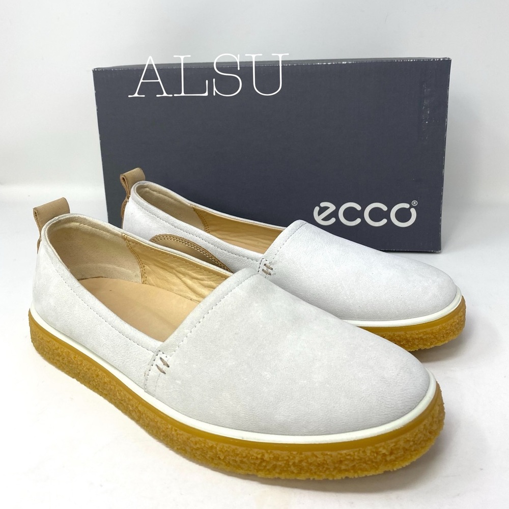 ECCO Crepetray Sip On Loafer Shadow Flat White W - Picture 4 of 8
